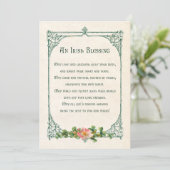  Iers gebak met Shamrocks en Rustisch Lijst Feestdagenkaart (Staand voorkant)