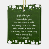 Iers gebed en kerstmis op maat van de zegen keramisch ornament (Links)