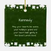 Iers gebed en kerstmis op maat van de zegen keramisch ornament (Achterkant)