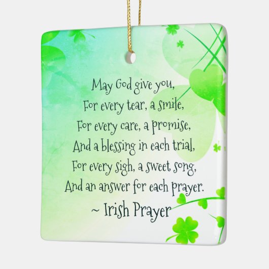 Iers gebed en kerstmis op maat van de zegen keramisch ornament (Links)