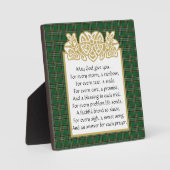 Iers gebed Keltische rand en tartan Fotoplaat (Voorkant)