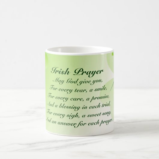 Iers gebed met Shamrocks en Hearts Mok (Center)