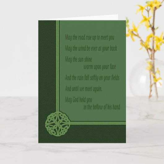 Iers gebedkaart kaart (Gele Bloem)