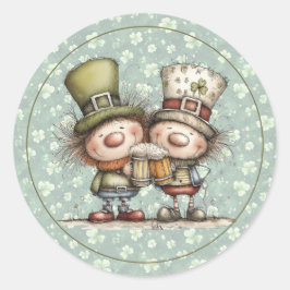 Iers geïnspireerd St. Patrick's Day enveloppe zege Ronde Sticker