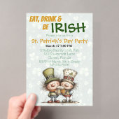 Iers geïnspireerd St. Patrick's Day-feest Acryl Uitnodigingen (Insitu (Draagbaar))