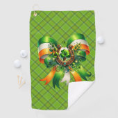 Iers Geluk Groen Geruit Golfhanddoek (Insitu)