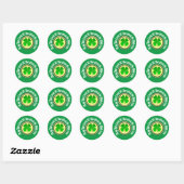 Iers Geluk Klaver Ronde Sticker (Vel)