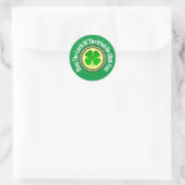 Iers Geluk Klaver Ronde Sticker (Tas)