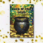 Iers Geluk St. Patrick's Day Pot met Goud Kaart