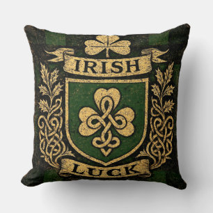 Iers geluk vintage wapen St. Patrick's dag Kussen