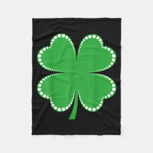 Iers geluks klaveroen groene klaver St. Patrick's Fleece Deken