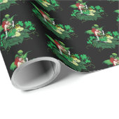 Iers geluksfee groen cadeaupapier (Rol Hoek)