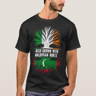 Iers geteeld met Maldivische wortels Ierse vlag T-shirt