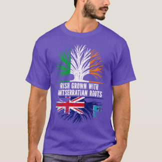 Iers geteeld met Montserratian Roots Ierland vlag T-shirt