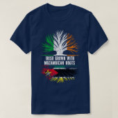 Iers geteeld met Mozambikaanse roots Ierse vlag T-shirt (Design voorkant)