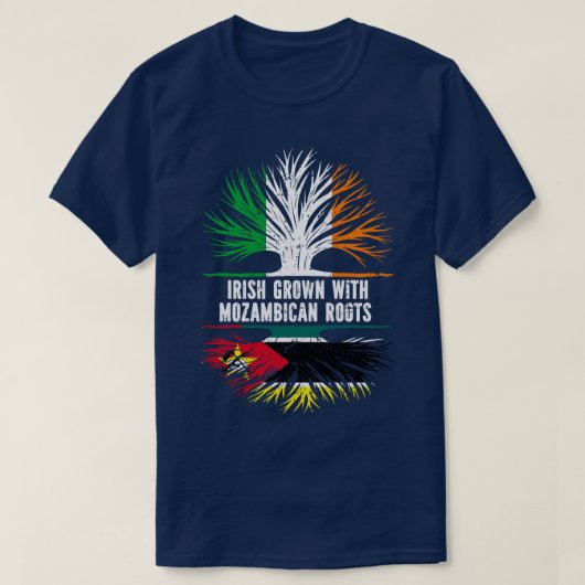 Iers geteeld met Mozambikaanse roots Ierse vlag T-shirt (Design voorkant)