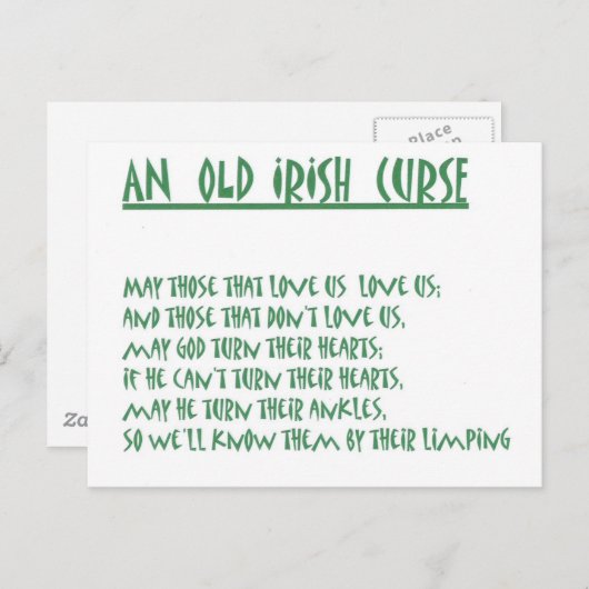 Iers Gezegde Briefkaart (Voorkant / Achterkant)