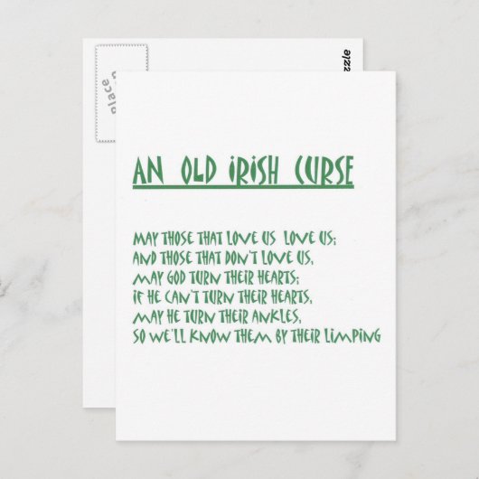 Iers Gezegde Briefkaart (Voorkant / Achterkant)