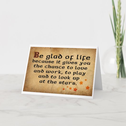 Iers Gezegde Kaart (Voorkant)