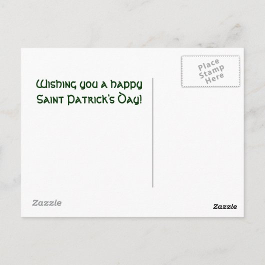 Iers Gezegde St. Patrick's Day Briefkaart (Achterkant)