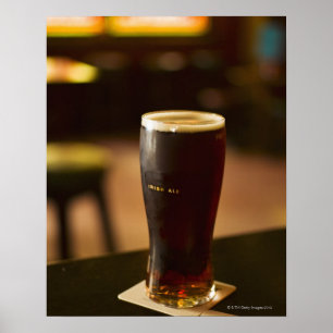 Iers glas in pub poster