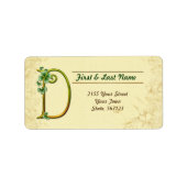 Iers Goud Monogram D Label (Voorkant)