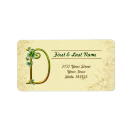 Iers Goud Monogram D Label