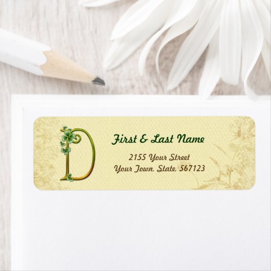 Iers Goud Monogram D Label (Insitu)