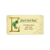 Iers Goud Monogram E Label (Voorkant)