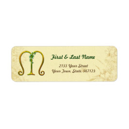 Iers Goud Monogram M Label