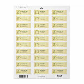 Iers Goud Monogram M Label (Full Sheet)