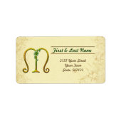 Iers Goud Monogram M Label (Voorkant)