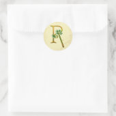 Iers goud monogram R Ronde Sticker (Tas)