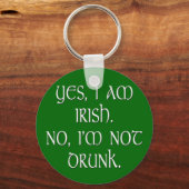 Iers grapje grappig anti-stereotype sleutelhanger (Voorkant)