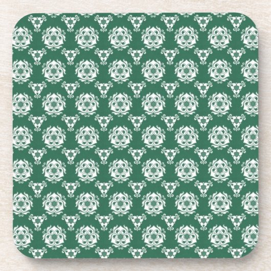  Iers Groen Baroque Wallpaper Drankjes Onderzetter (Voorkant)