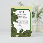 Iers groen, en shamrock bruiloft R.S.V.P RSVP Kaartje (Staand voorkant)
