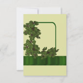 Iers groen, en shamrock bruiloft R.S.V.P RSVP Kaartje (Achterkant)
