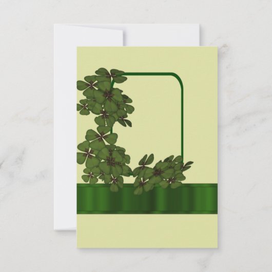 Iers groen, en shamrock bruiloft R.S.V.P RSVP Kaartje (Achterkant)