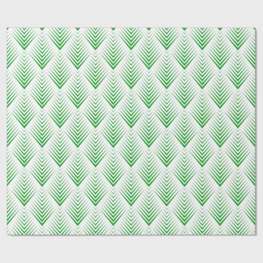 Iers Groen Kunstkunst-deco Geometric Pattern 2 Cadeaupapier (Vlak)