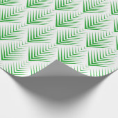 Iers Groen Kunstkunst-deco Geometric Pattern 2 Cadeaupapier (Hoek)
