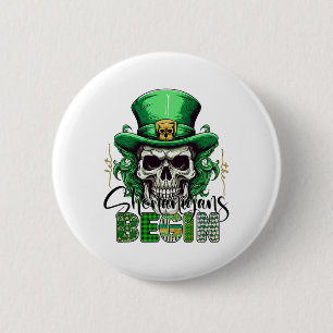 Iers groen laat de pret beginnen Retro St. Pat Ronde Button 5,7 Cm