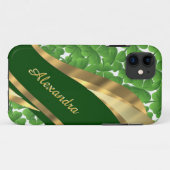 Iers groen shamrock patroon gepersonaliseerd Case-Mate iPhone case (Achterkant (horizontaal))