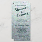 Iers Groen Trouwprogramma Programmakaart (Voorkant / Achterkant)