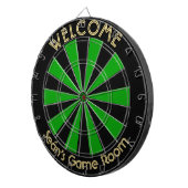 Iers Groen Zwart Custom Metal Cage Dorm Game Room Dartbord (Voorkant Rechts)