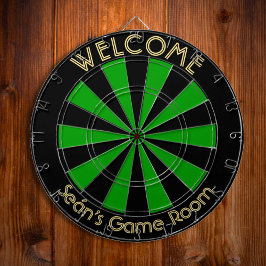 Iers Groen Zwart Custom Metal Cage Dorm Game Room Dartbord