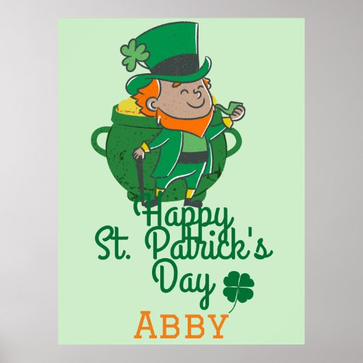 Iers groene geluk Shamrock St. Patrick's Day Poster (Voorkant)