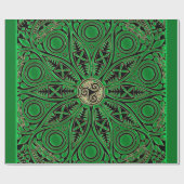 Iers Groene Keltische Tris Mandala Cadeaupapier (Vlak)