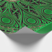 Iers Groene Keltische Tris Mandala Cadeaupapier (Hoek)