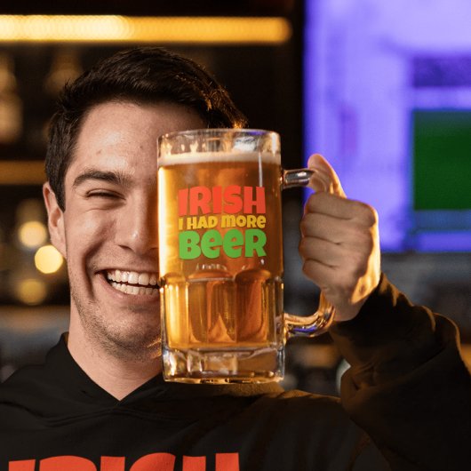 Iers had ik meer Mok van bierglas