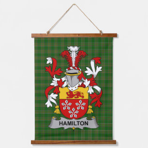 Iers Hamilton Wapen van Familie Crest Hangend Wandkleed